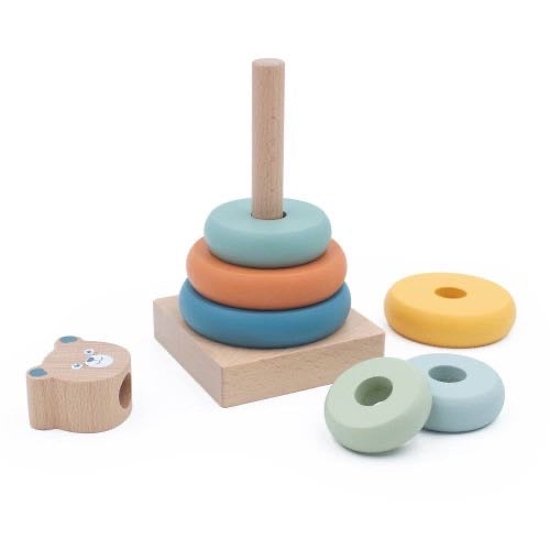 Retro Wooden Bear Stacker - Jumini