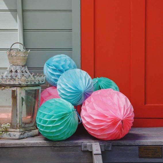 Pastel Honeycomb Party Decorations| 3 Pack |