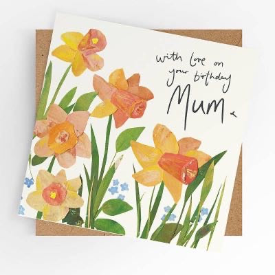 Mum birthday card, daffodils 