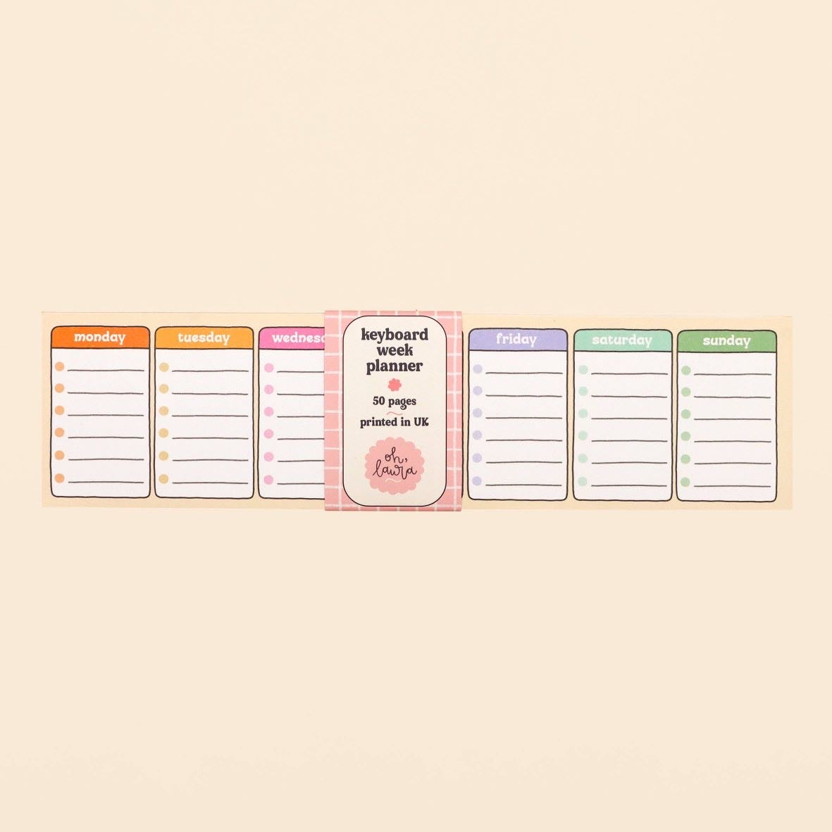 Days of the Week Keyboard Weekly Planner