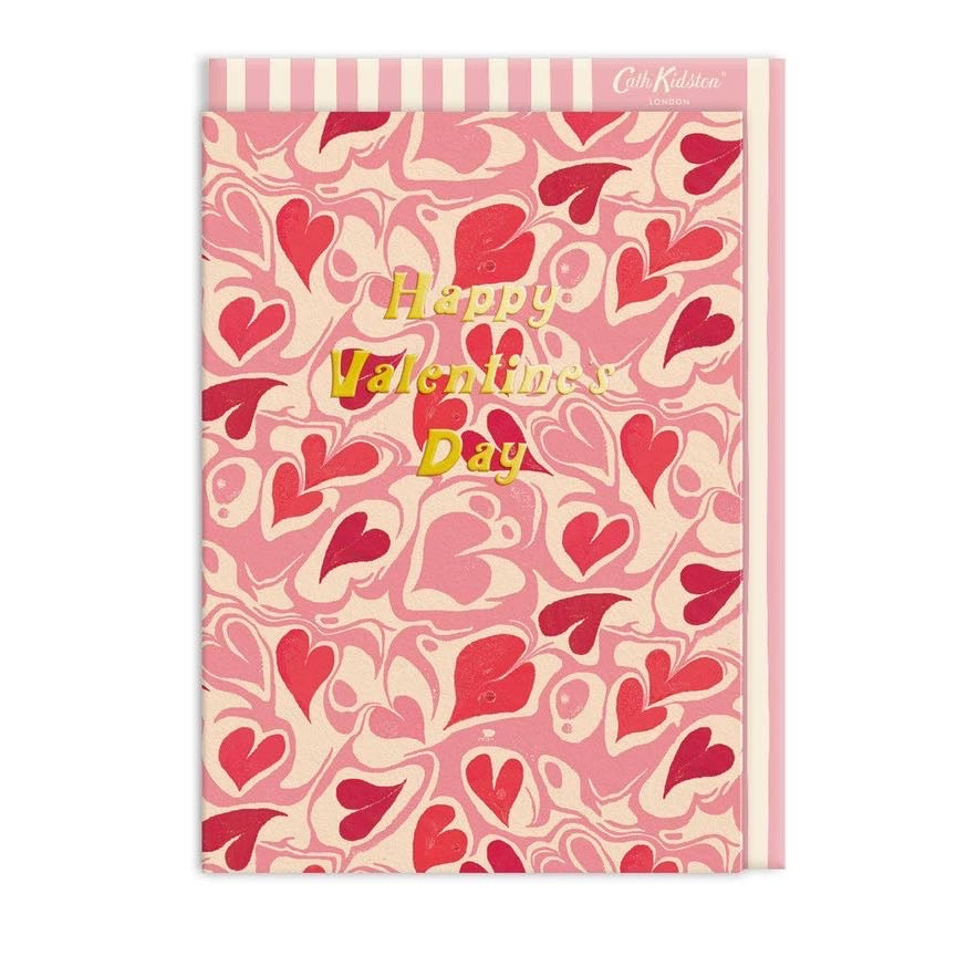 Marble heart happy valentines card from Cath Kidston 