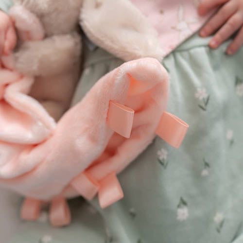 Beige Bunny Plush Baby Comforter Blanket