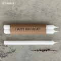 Happy Birthday Set of 4 Wrapped Candles - East Of India
