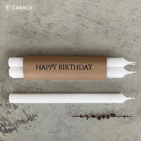 Happy Birthday Set of 4 Wrapped Candles - East Of India