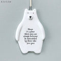 Home Is A Place Porcelain Bear Hanger - East Of India
