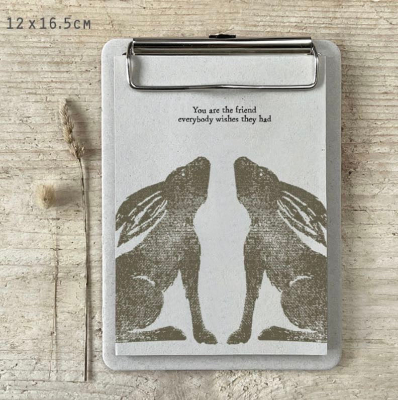'You Are The Friend’ Clip Pad - East Of India