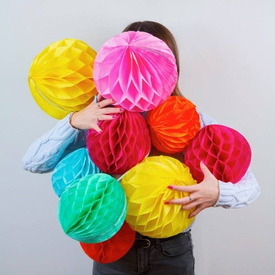 Pastel Honeycomb Party Decorations| 3 Pack |