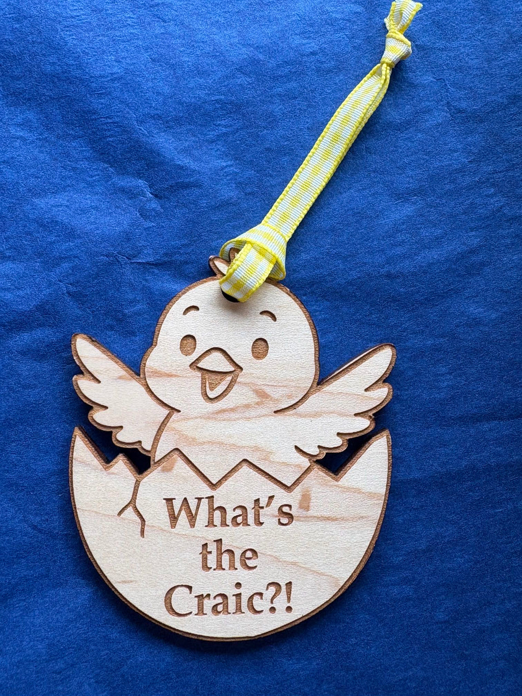 What’s the Craic wooden Easter chick decoration 