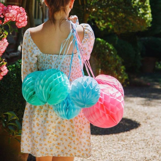 Pastel Honeycomb Party Decorations| 3 Pack |