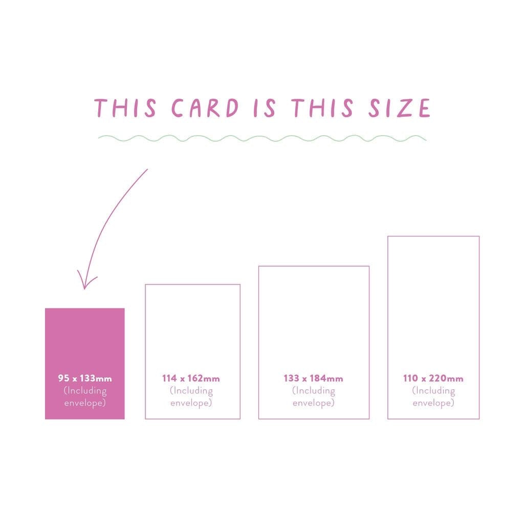 Cute New Baby Girl Card (95 x 133mm) | Congratulations New Baby Card | Blank Inside
