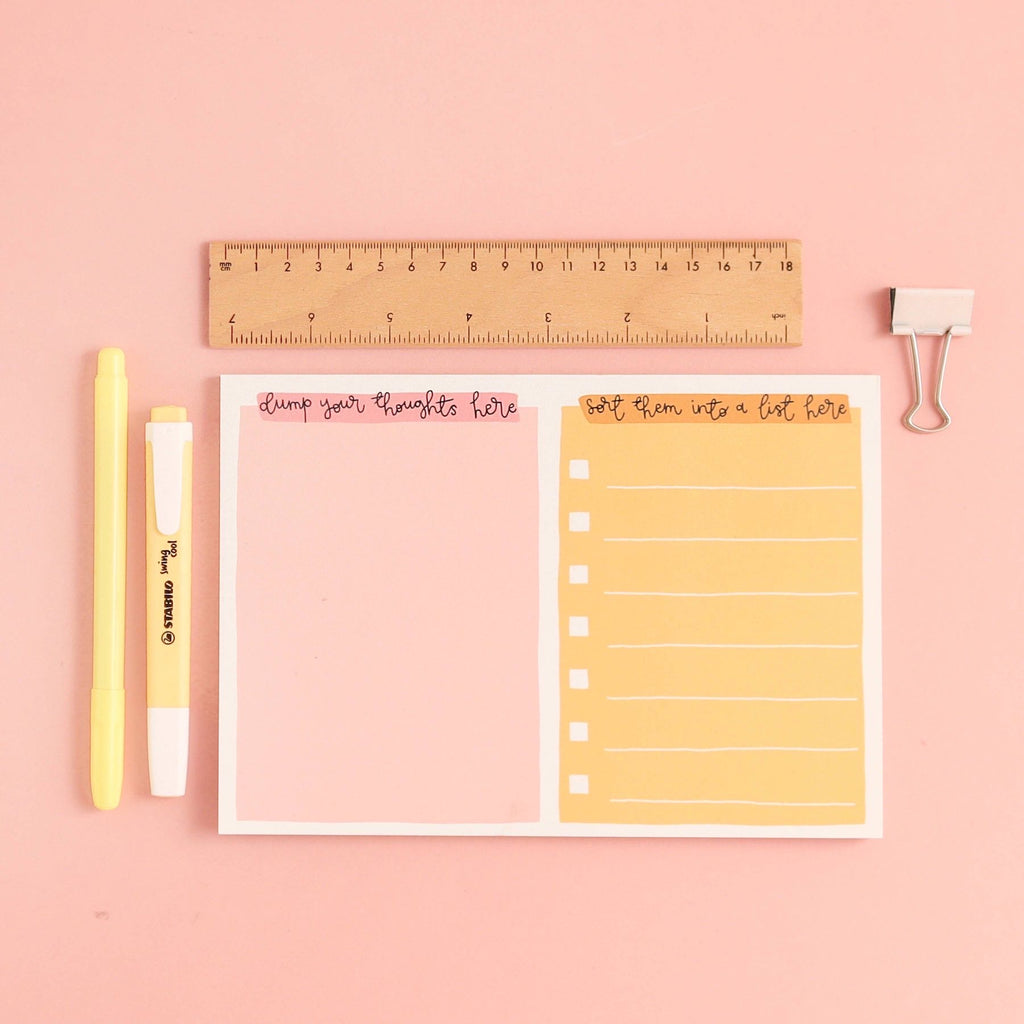 A5 notepad - organise your thoughts by Oh Laura