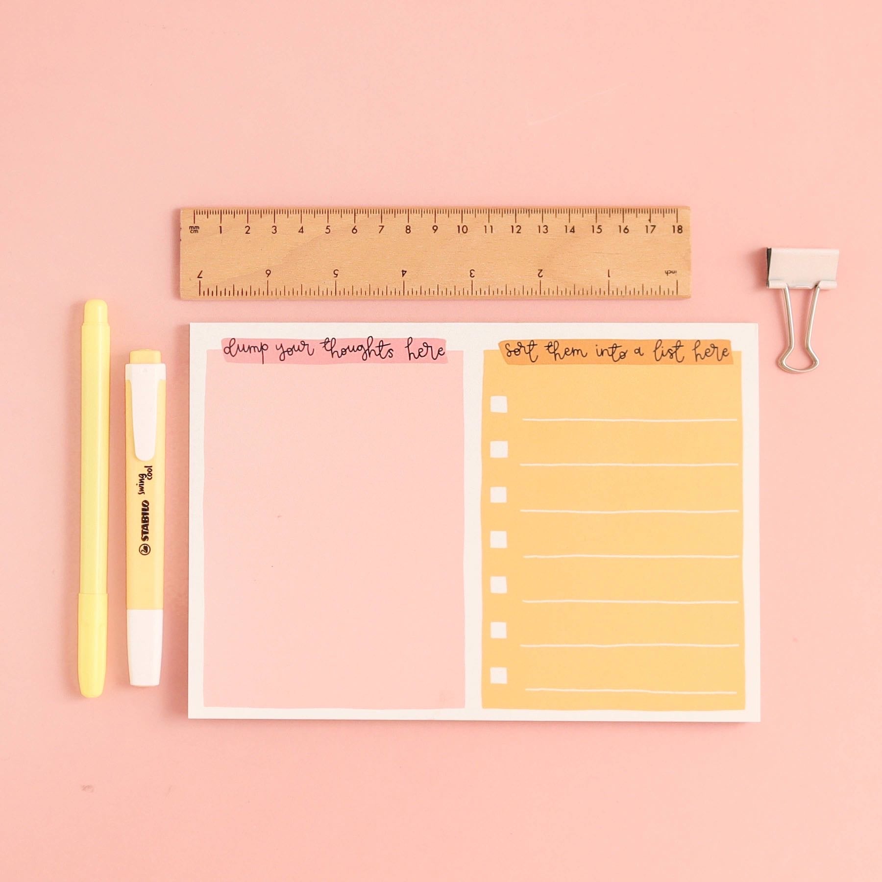 A5 notepad - organise your thoughts by Oh Laura