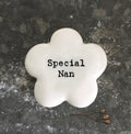 ‘Special Nan’ porcelain Flower Shaped Pebble - East of India