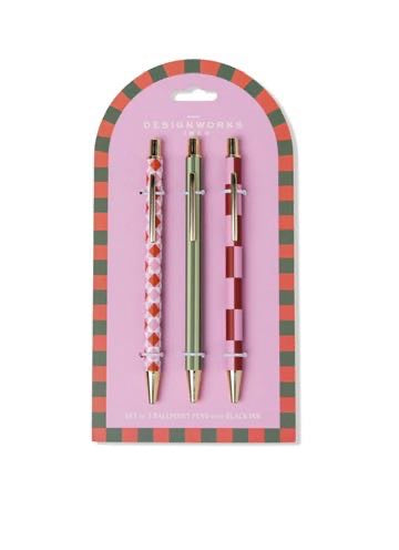 SET OF 3 PENS - DIAMOND, STRIPE, CHECK