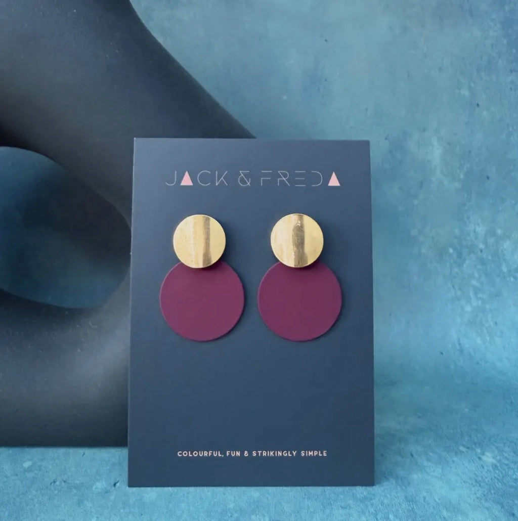 Retro Statement Earrings - Various Colours - Jack & Freda