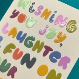 Wishing you joy, laughter & fun on your Birthday card