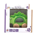 umini push along stegosaurus wooden toy in box (6 months+)