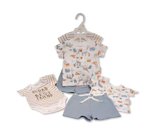 Baby Boy Safari Shorts & T-shirts & Vest Summer Outfit