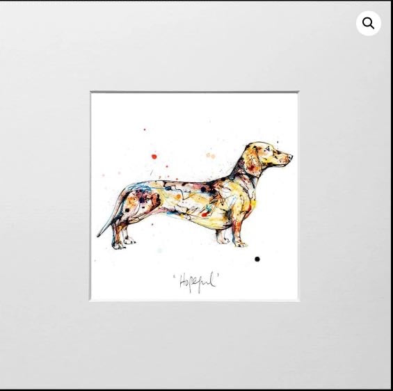 Hopeful - Dachshund Mini Print - Kathryn Callaghan Mini Print
