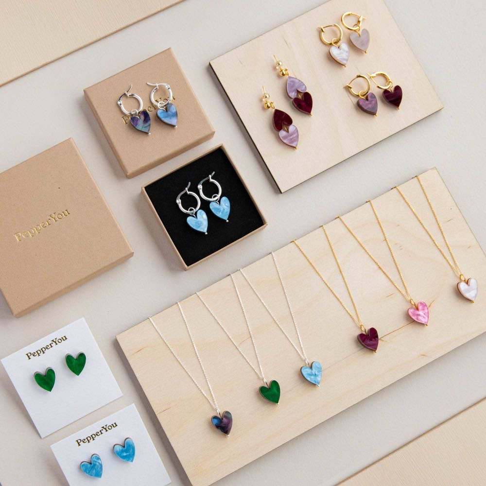 Love Grows Silver Heart Necklace - Pepper You