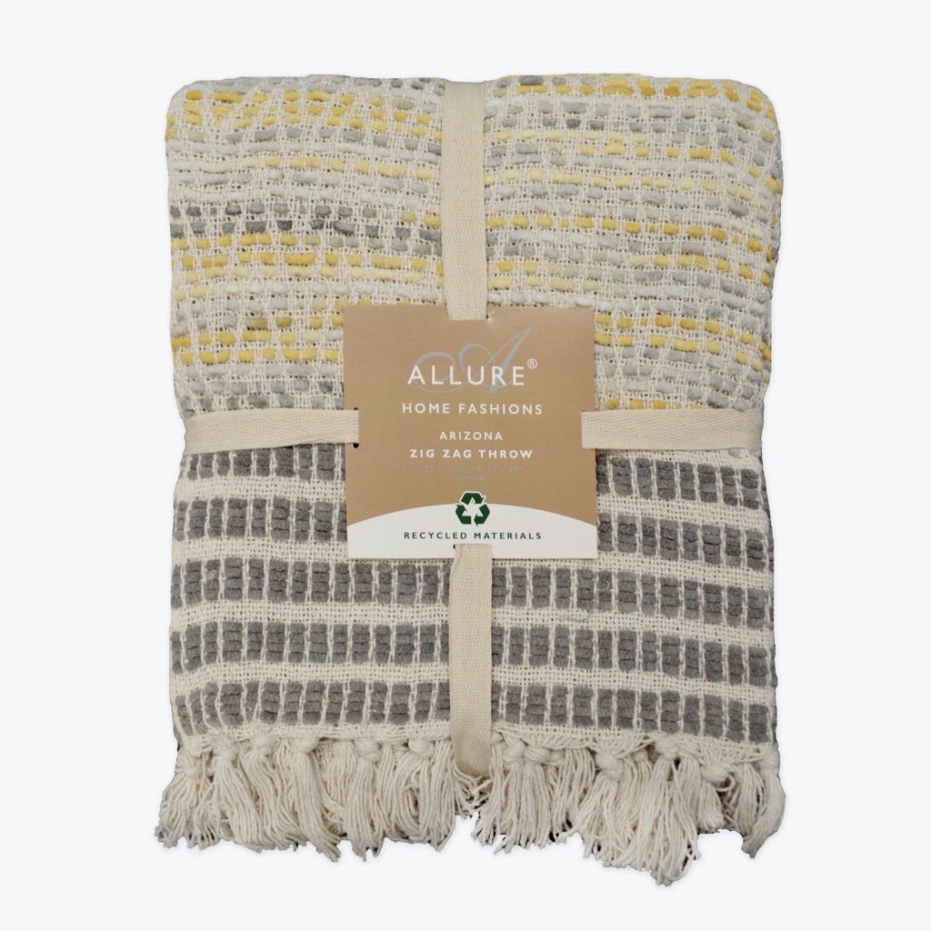 Arizona Zig Zag Heavyweight Herringbone Throw Blankets
