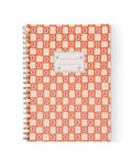 TULIP A4 TWIN WIRE NOTEBOOK - ORANGE CHECK