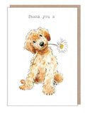 Thank You x Cockapoo Puppy Card (Blank Inside) | Kraft Envelope Included