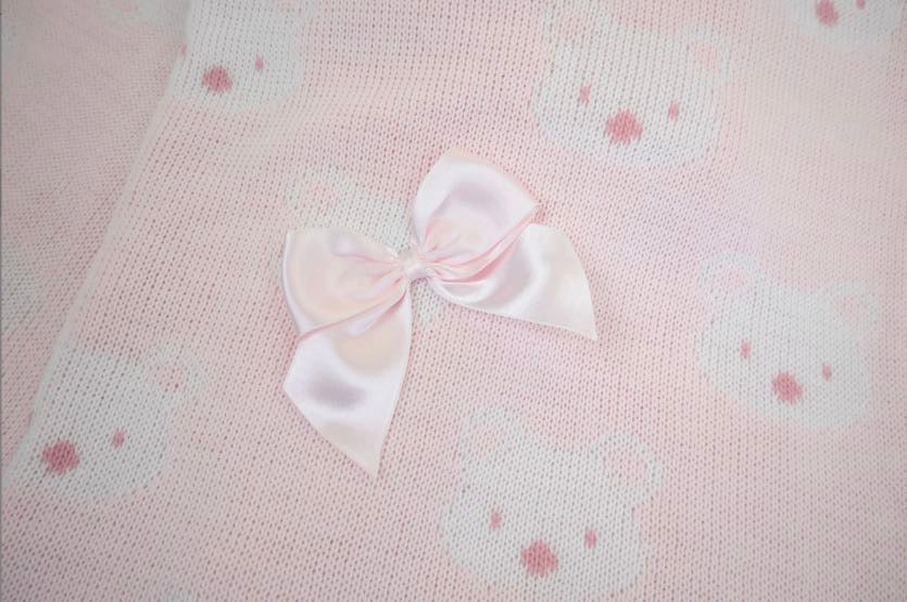 Pink Bear Baby Blanket