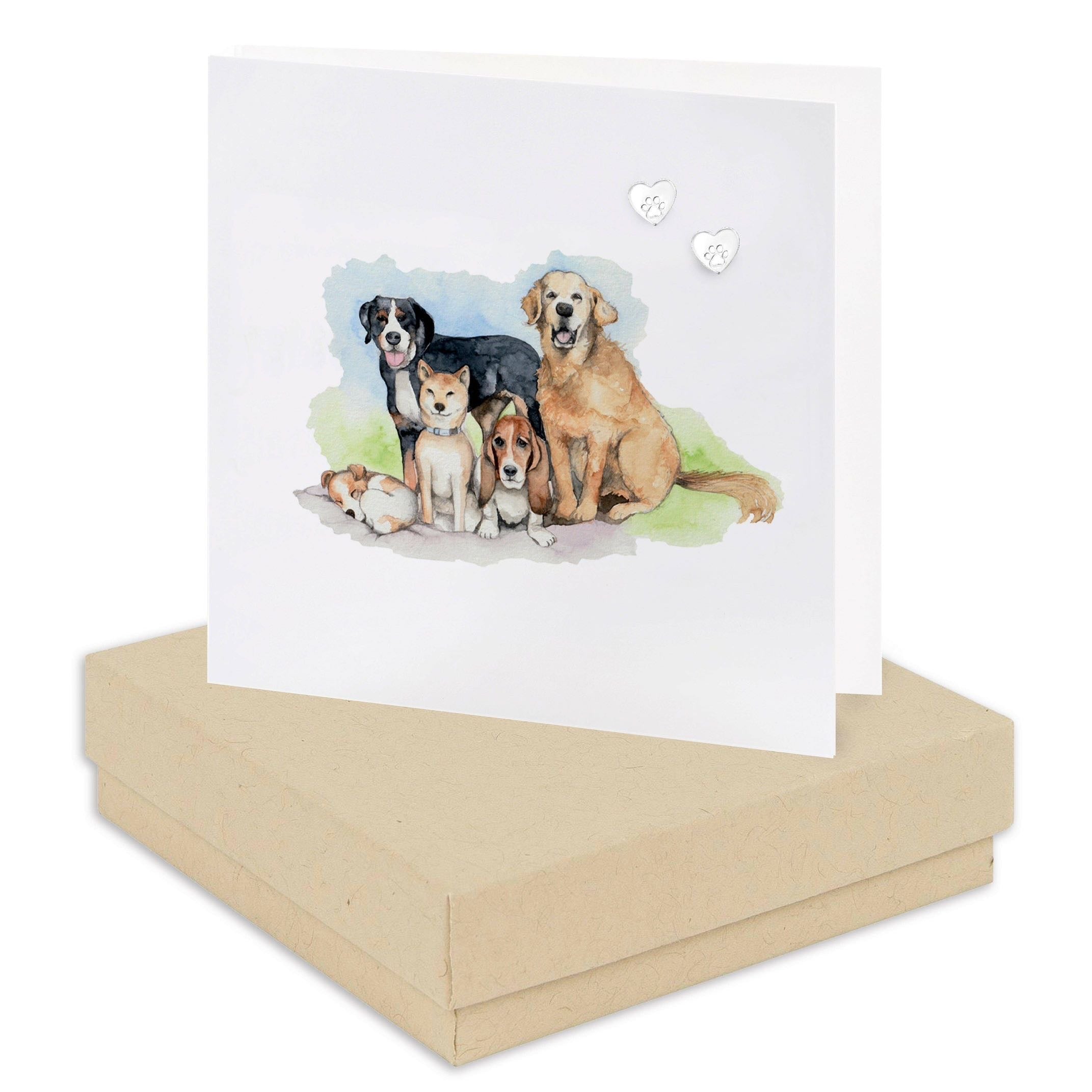 Sterling Silver Dog Earrings – Paw Stud Earrings Gift for Dog Lovers | 925 Silver Jewellery