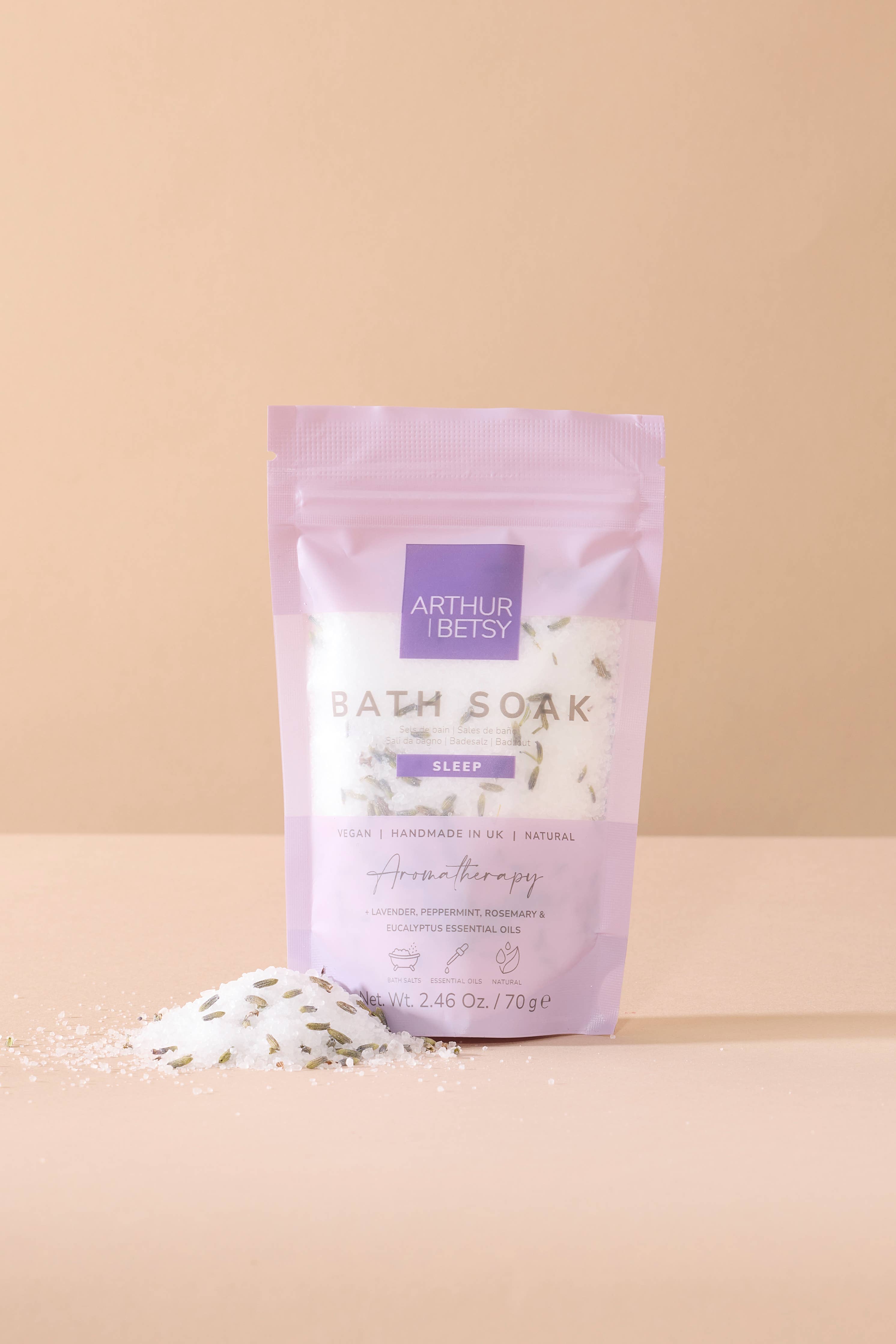 Arthur Betsy sleep bath soak, vegan aromatherapy oils 