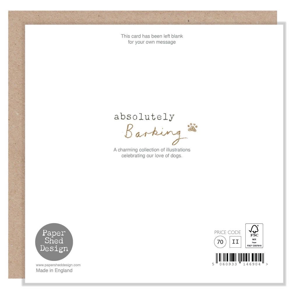 Puppy & Hedgehog Watercolour Greeting Card (Blank Inside) | Kraft Envelope