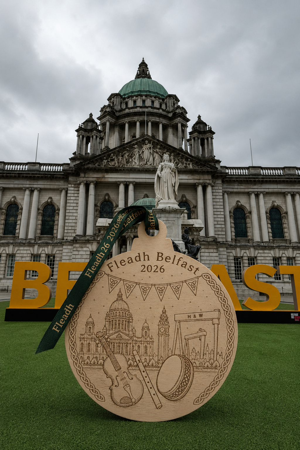 Fleadh Belfast 2026 Wooden Hanging Decoration – Exclusive Belfast Souvenir