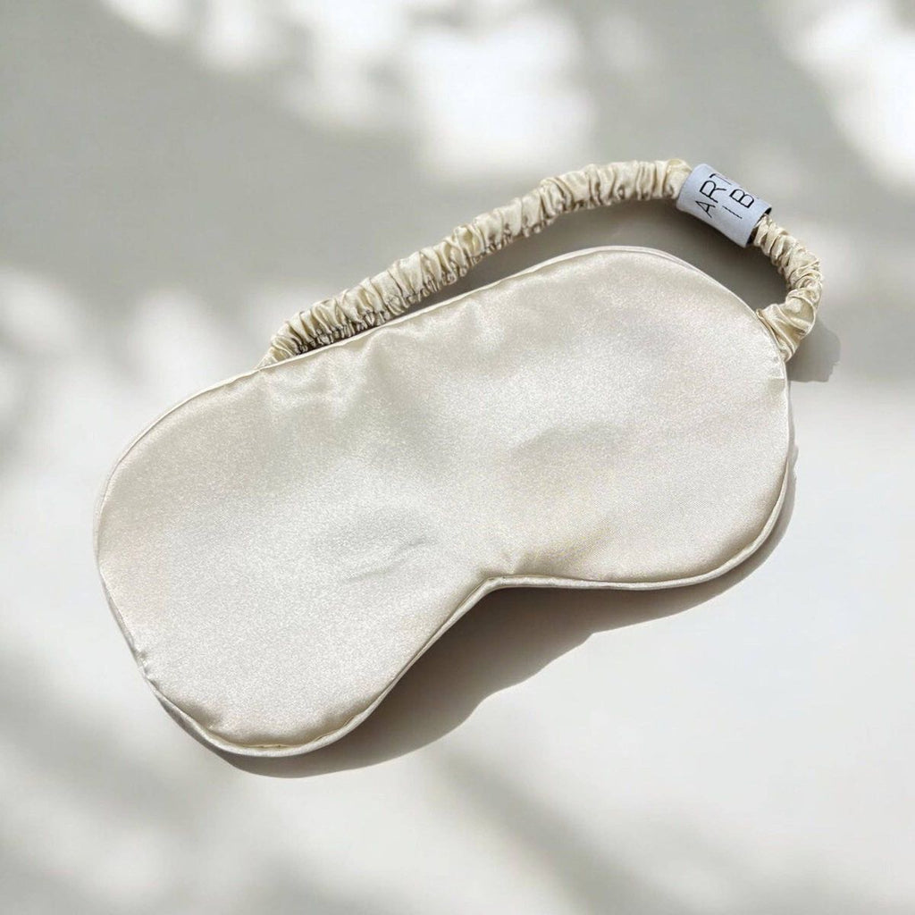 Champagne satin sleep mask – seriously soft eye mask for better sleep”