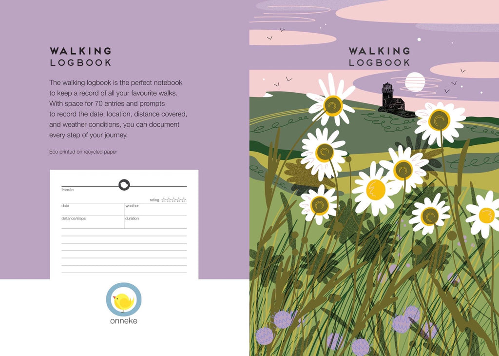 Walking logbook lighthouse - journal outdoor notebook Journal