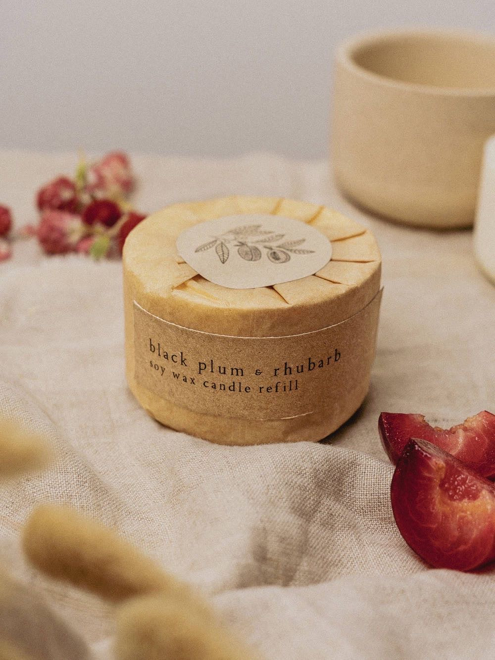 Black Plum & Rhubarb Candle Refill