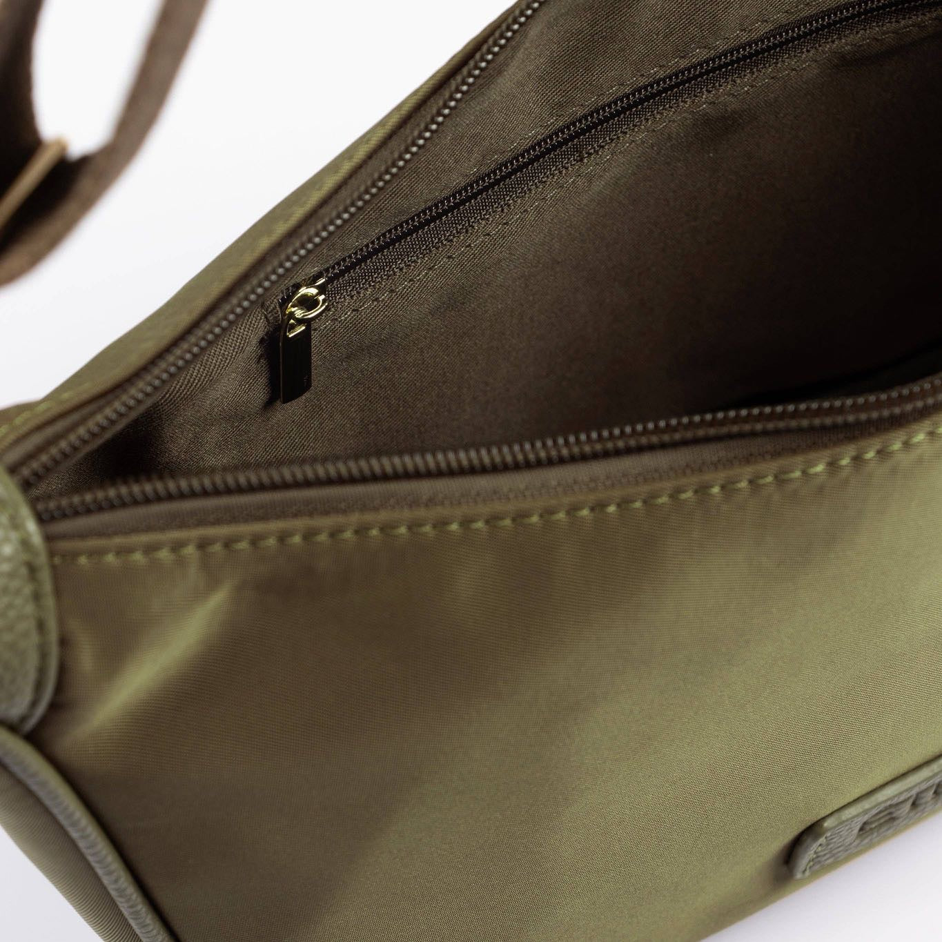 Modern Nylon Sling Crossbody Bag – Khaki