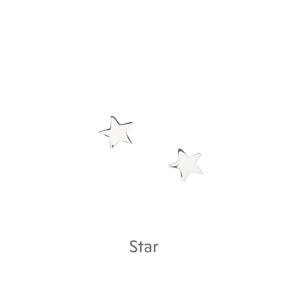 Silver Star Stud Earrings – Hand Finished Sterling Silver Studs | Graduation Gift Box Set