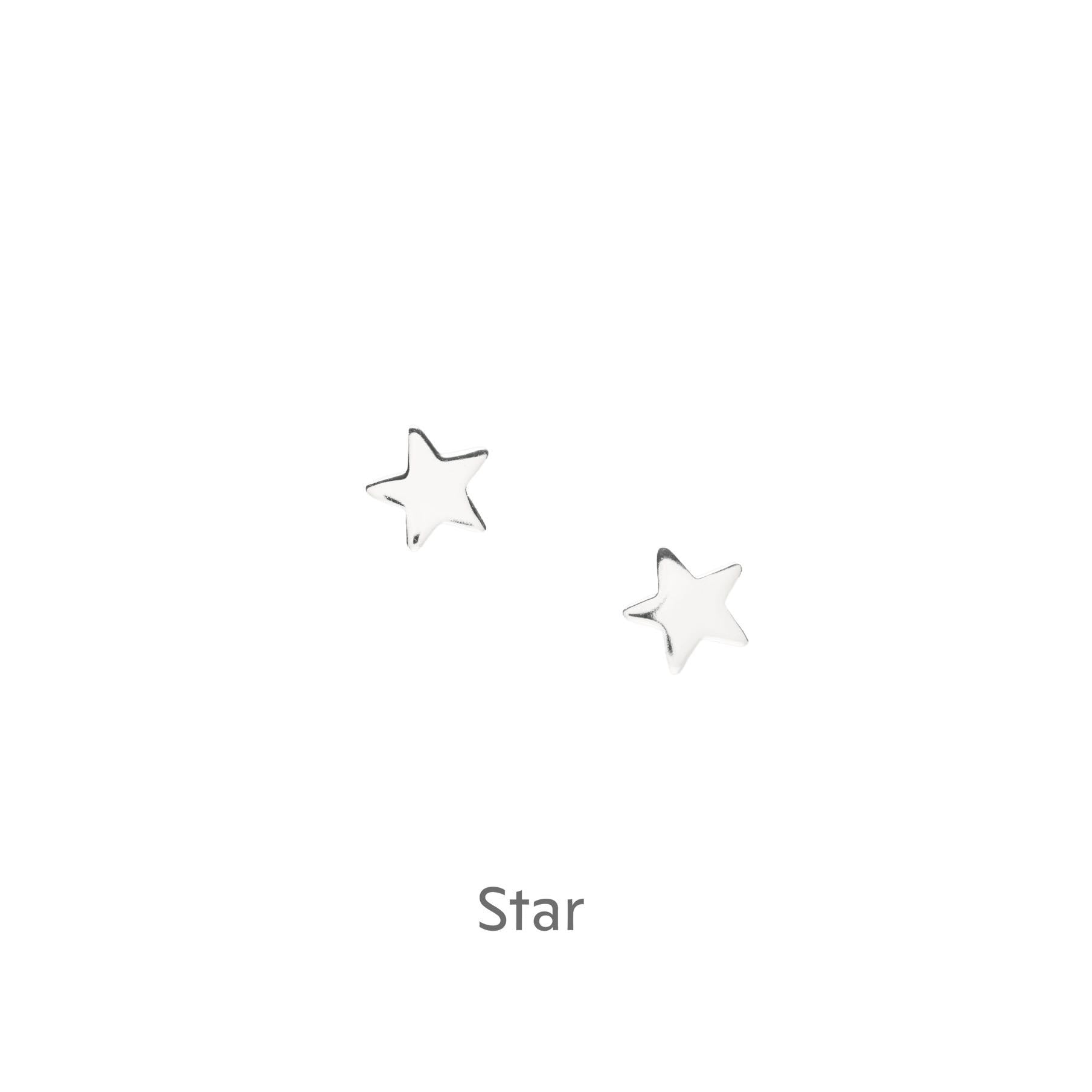 Silver Star Stud Earrings – Hand Finished Sterling Silver Studs | Graduation Gift Box Set