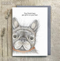 True Friends Leave Paw Prints On Your Heart Dog Card 