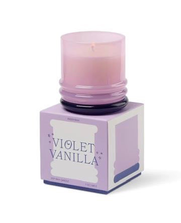 Violet Vanilla Scented Candle | Sweet Floral Home Fragrance Gift