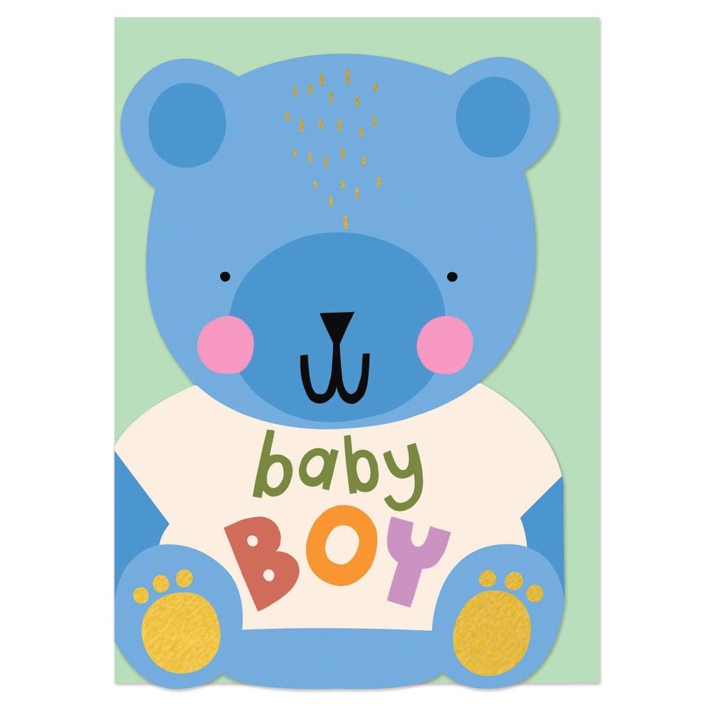 Baby Boy - Bear Card