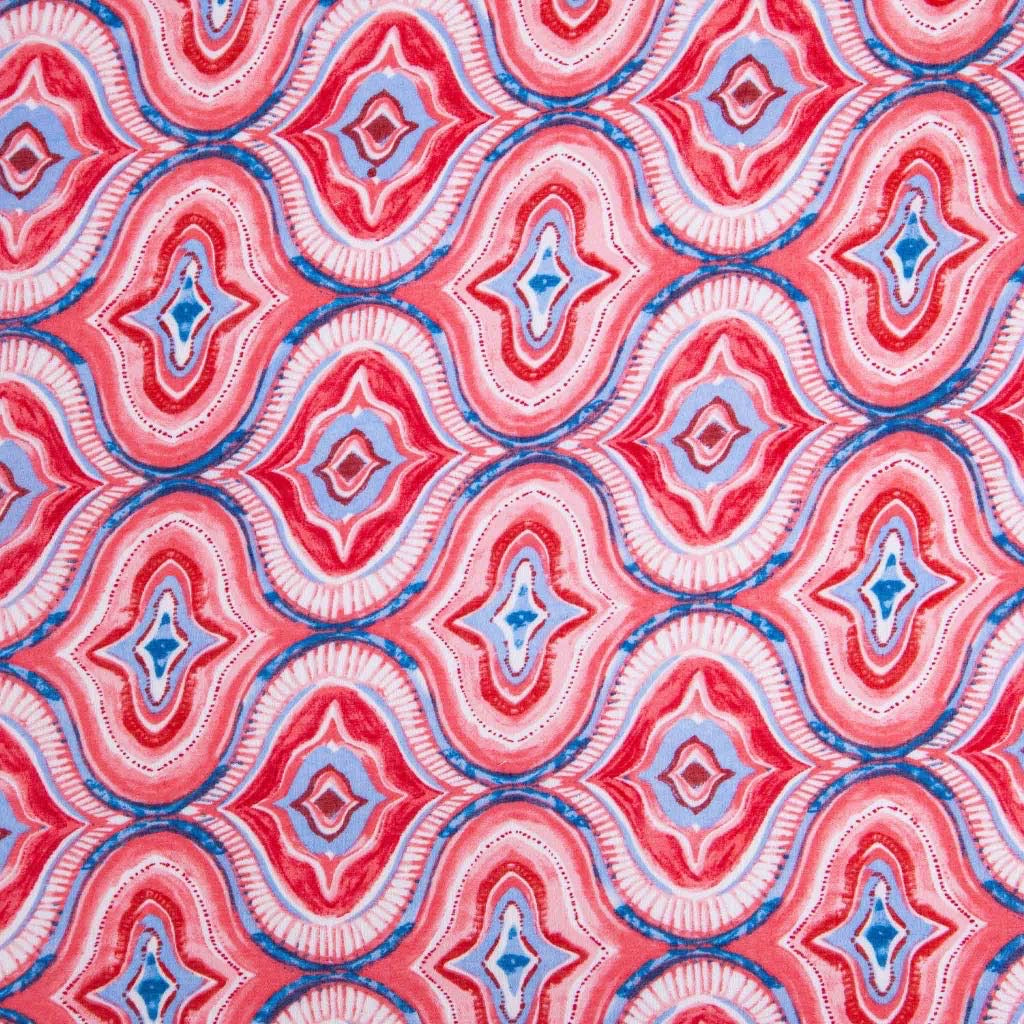 Red Moroccan Tiles Lightweight Scarf