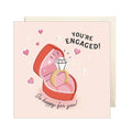 You're Engaged Card, Heart Box With Ring