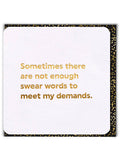 Not Enough Swear Words Funny Birthday Card