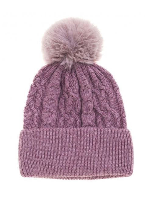Women's Cable Pom Beanie Hat - Various Colours