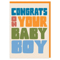Congrats on your baby boy greeting card
