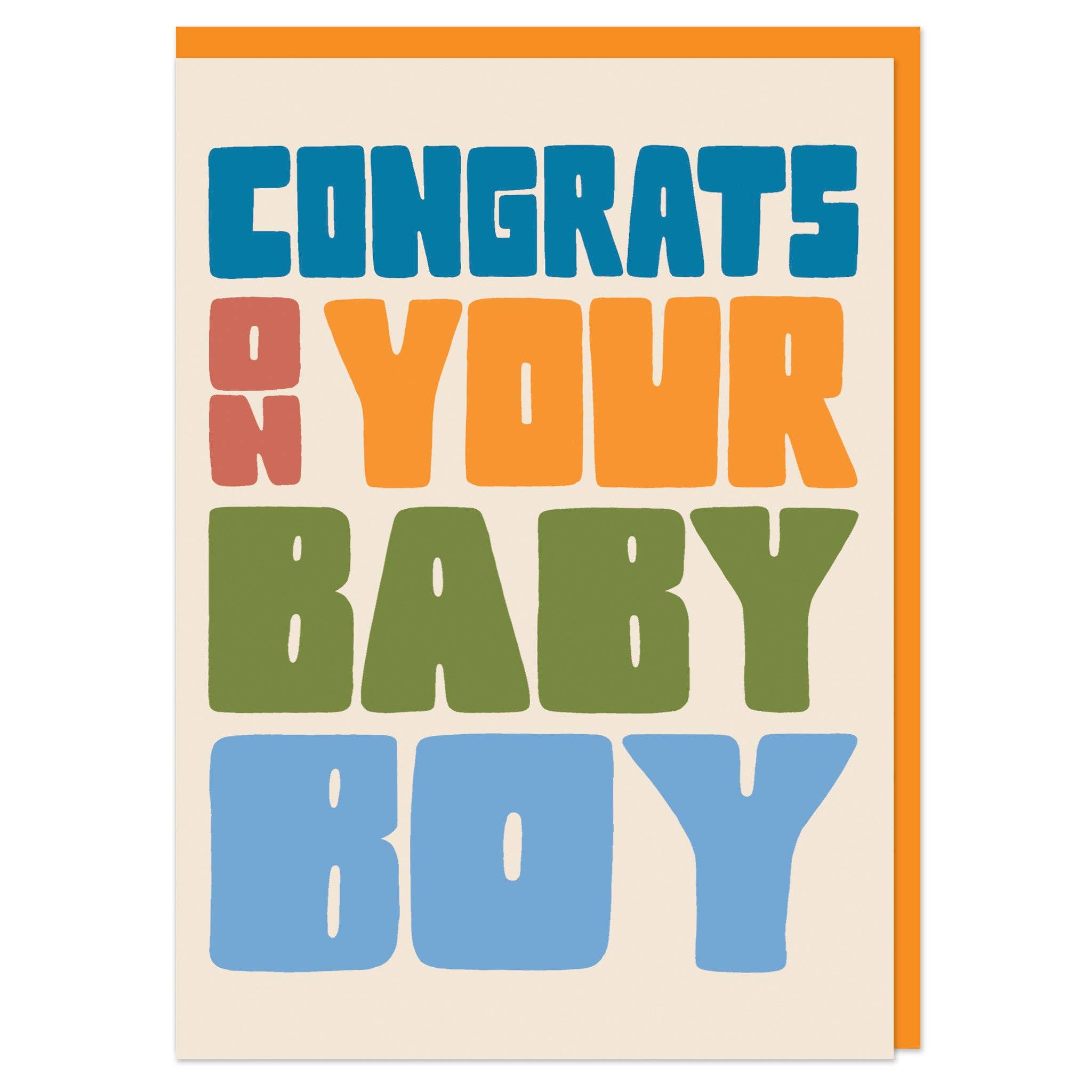 Congrats on your baby boy greeting card
