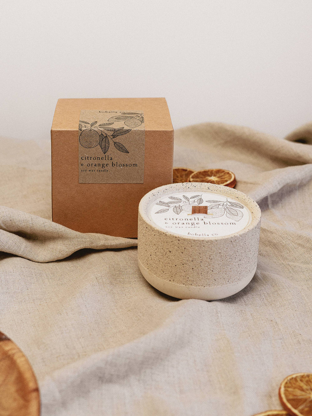 Citronella & Orange Blossom Stoneware Soy Wax Candle