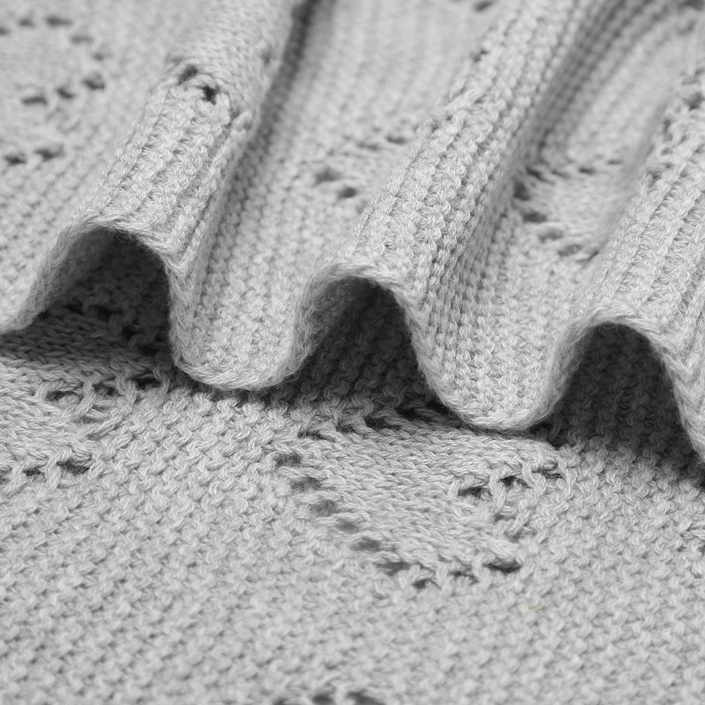 100% Luxury Cotton Receiving Swaddle Baby Blanket - Heart