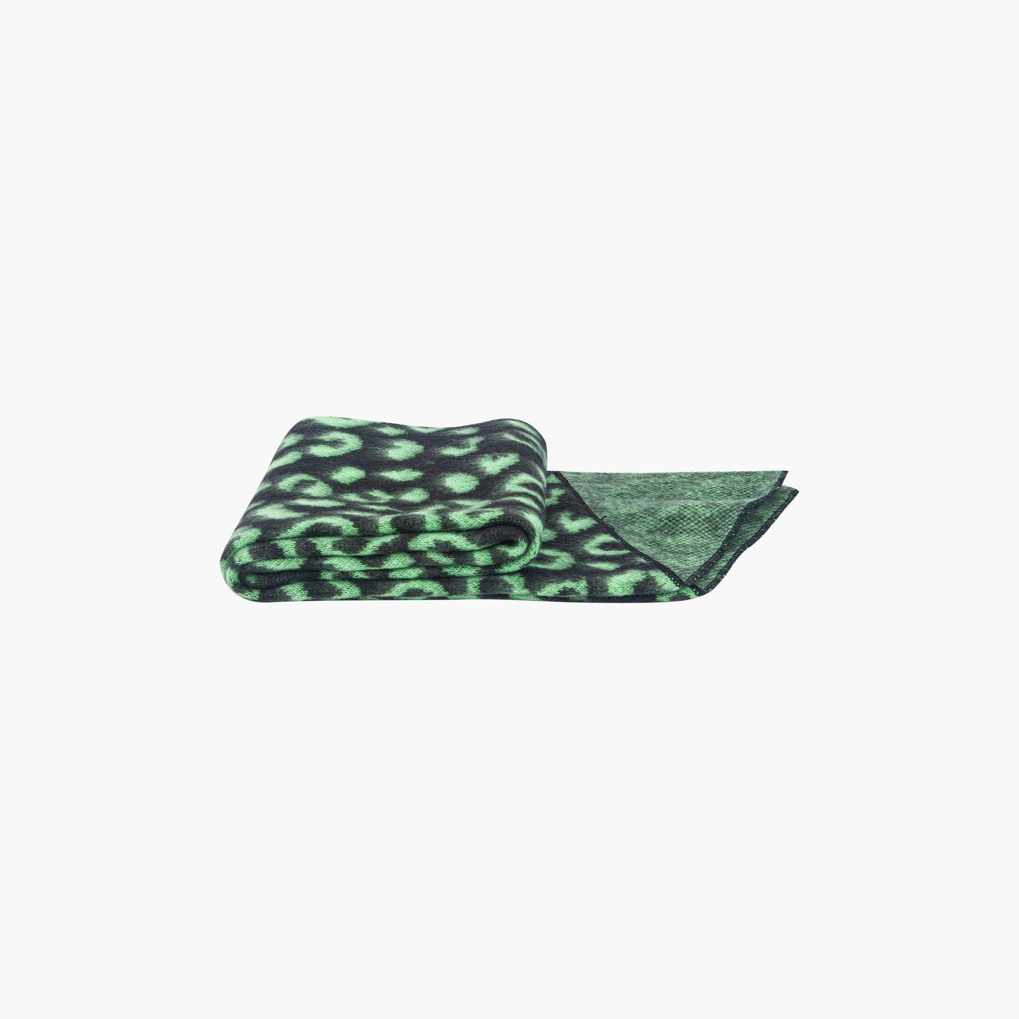 Black/Lime Leopard Heavyweight Scarf
